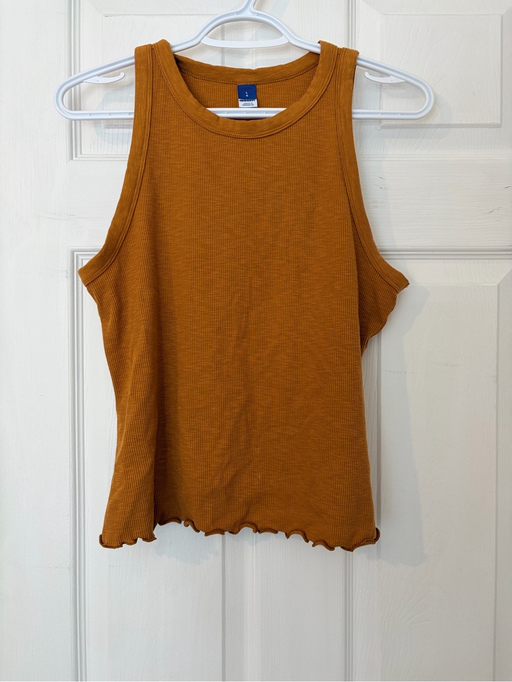 Ribbed Tank Top - Mustard Orange